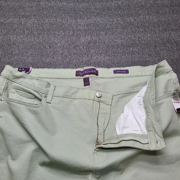 Gloria Vanderbilt Amanda Jeans Womens 22W Green New Tapered High Rise Denim Pant - Picture 4 of 11